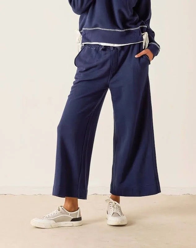 Mersea Navy Frenchie Wide Leg Pants | Aine's Boutique