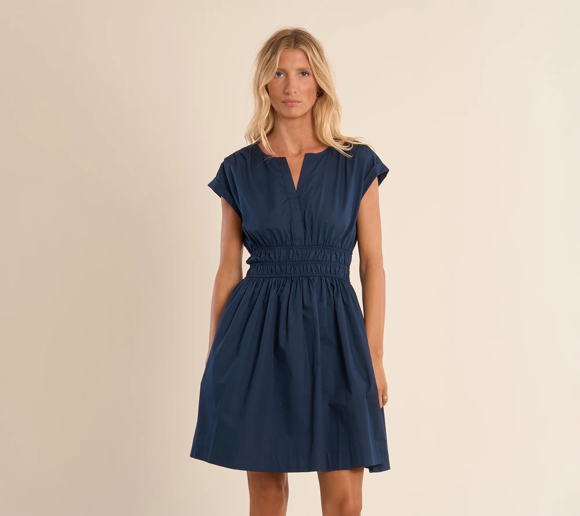 molly bracken cocktail dress Navy Smocked Waist Mini-dress Blue dress Matching Xmas Outfits For color-bordeaux allowing you to effortlessly Bulk Batched Vat Charge Per Color:Three Pieces (Color may be lighter than Piece 1)