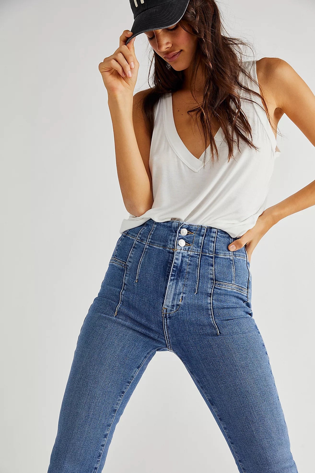 Free People Jayde Flare Jeans Sunburst Blue | Aine's Boutique